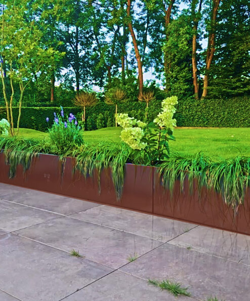 Bac à fleurs Amonea en Corten